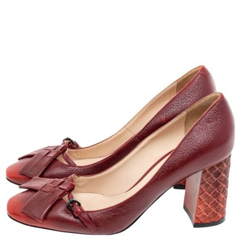Bottega Veneta Red leather Ombre Cherbourg Pumps Size 38